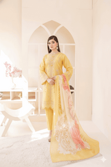 3 Piece – Embroidered Cotton Suit # 28