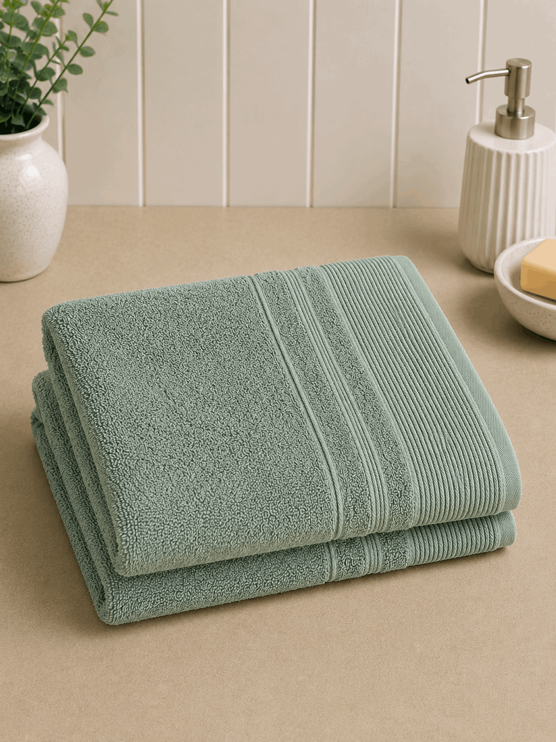 Cotton Ribed Bath Towel
