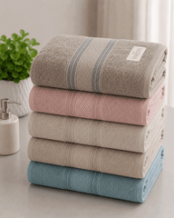 Corded Panel Border Hand Towel (Pack of 2)