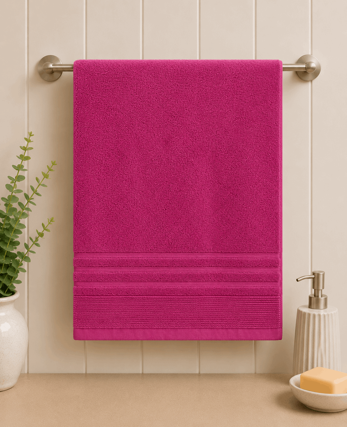 Cotton Ribed Bath Towel