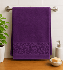 Jauqard Dyed Cotton Hand Towel (Pack of 2)