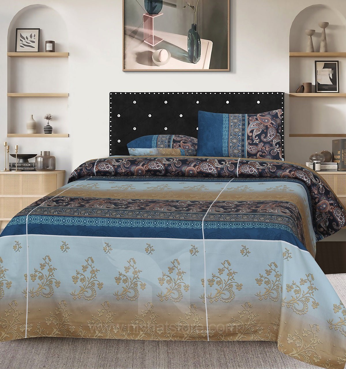 Double Bed Sheet Design NC - S 3846 - Nishat Creative Store