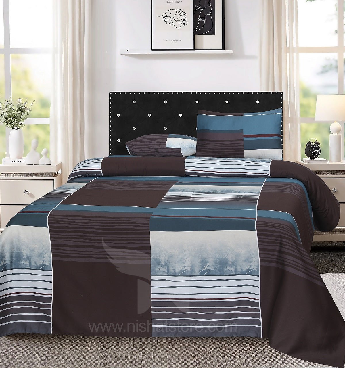 Double Bed Sheet Design NC - S 3848 - Nishat Creative Store