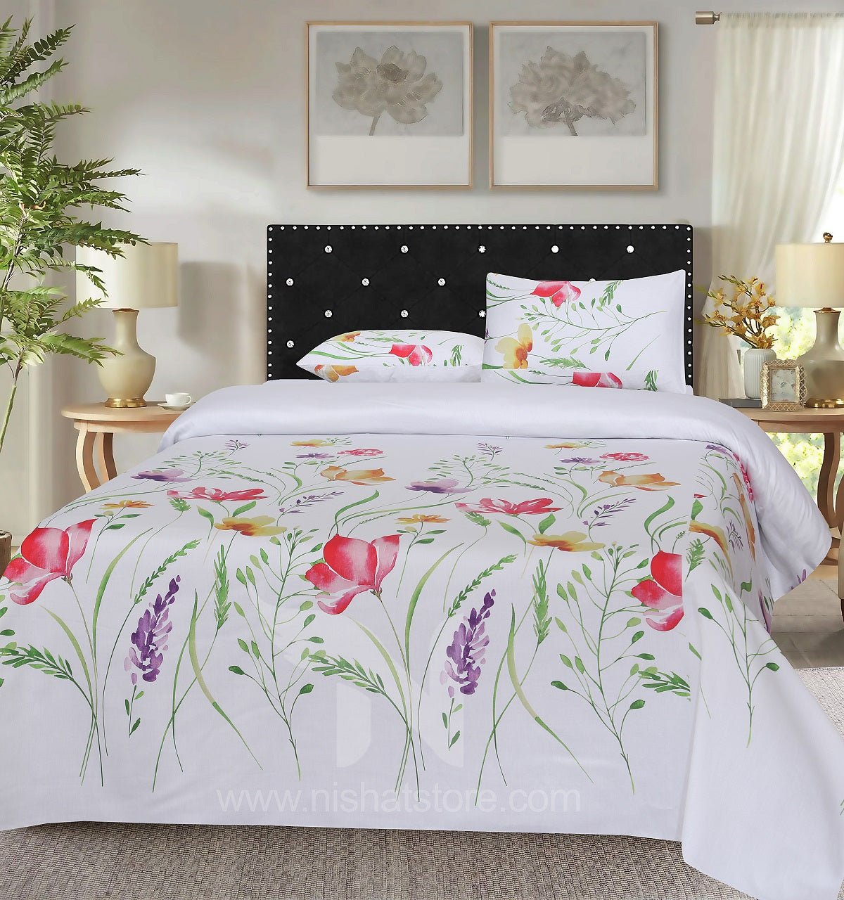 Double Bed Sheet Design NC - S 3855 - Nishat Creative Store