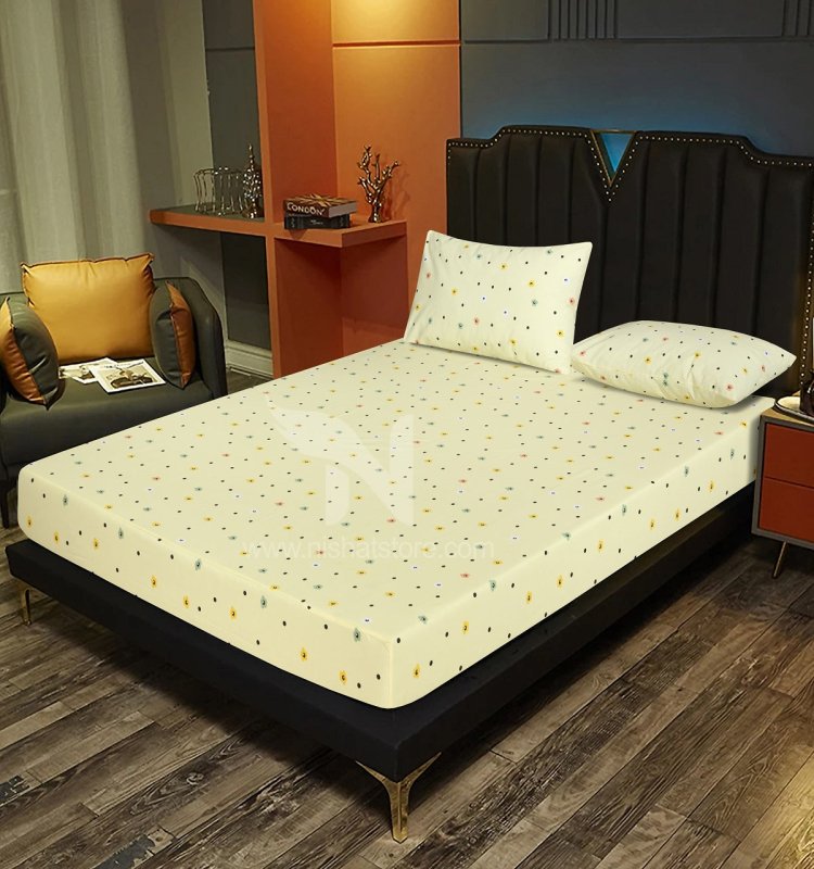 Fitted Double Bed Sheet DS# 233 - Nishat Creative Store