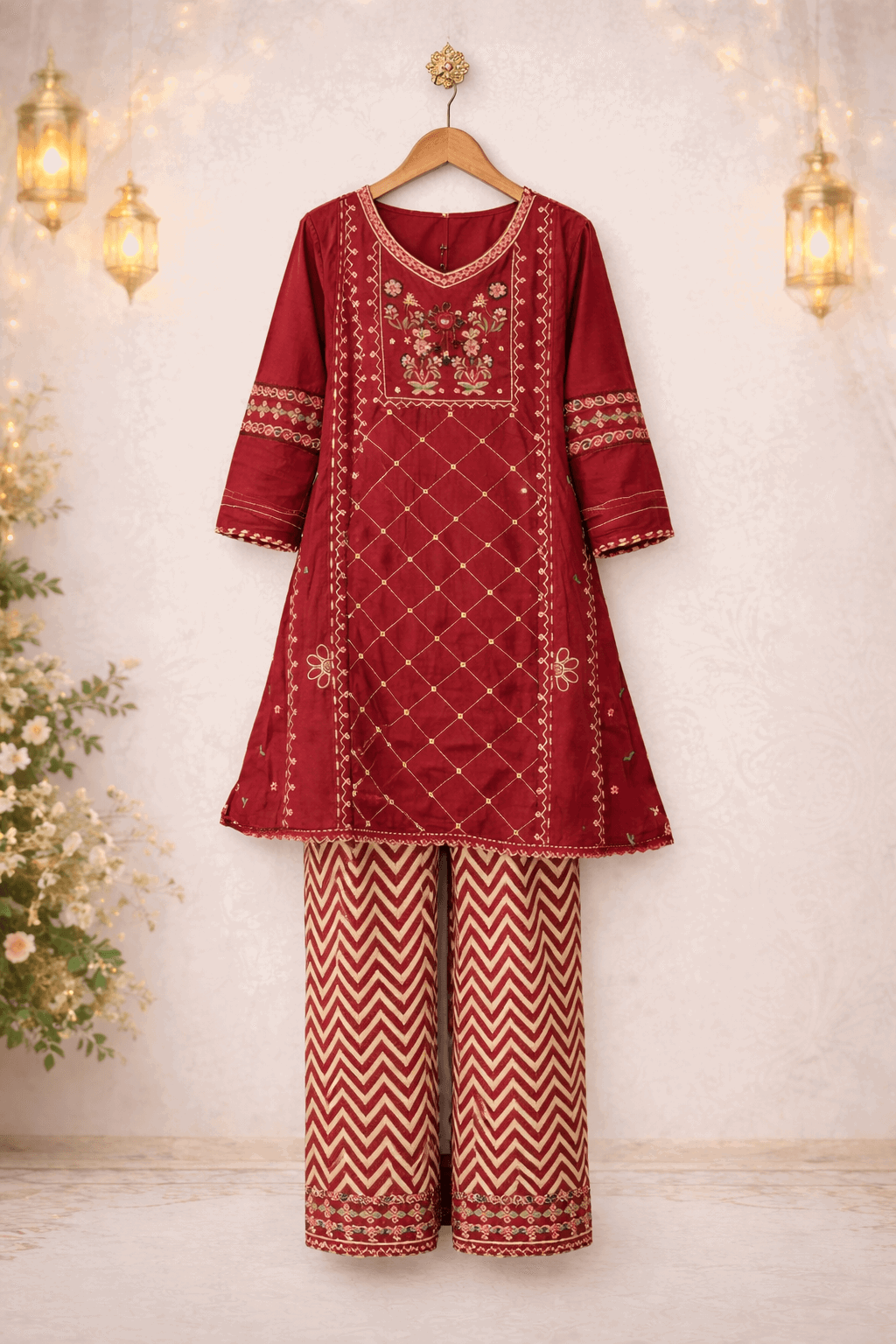 Girl Embroidery 2 pcs Set