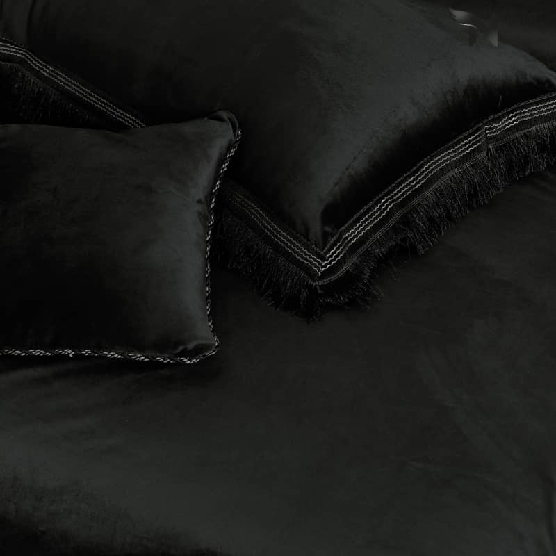 Heavy Velvet & Leather Bed Sheet Set 4 Pcs Design Code 543 Fancy