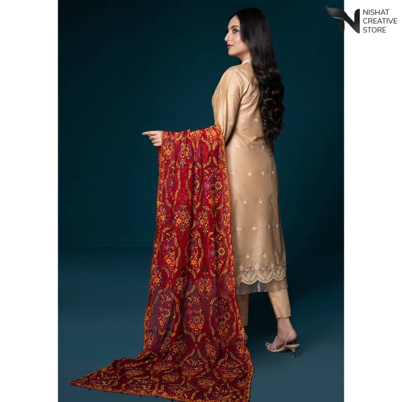 Premium Embroidered Lawn PARO Vol 02 ,23 D# 02 - Nishat Creative Store